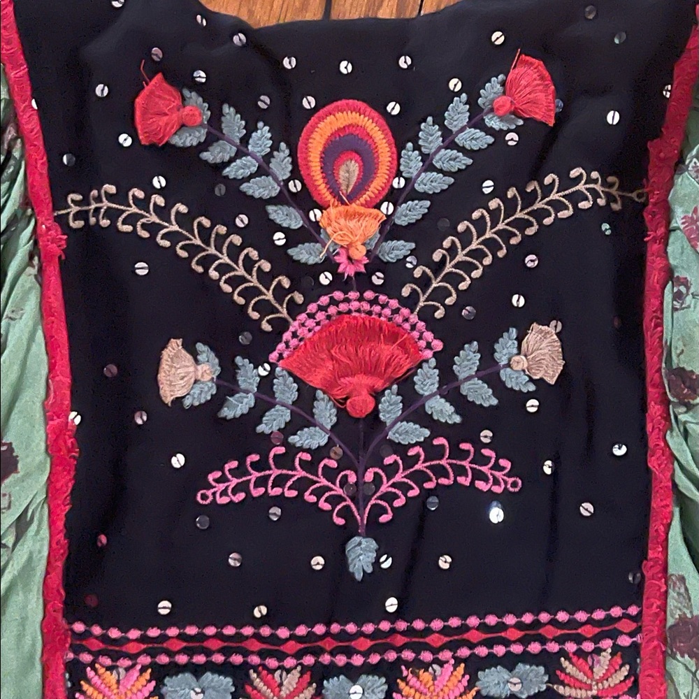 Anthropologie Basil Embroidered Dress  XS - Picture 4 of 5